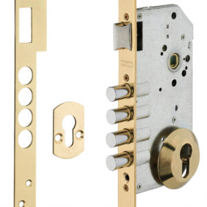 Boitier de serrure de portail CP 89 x 175 mm avec gâche FTH THIRARD 94326