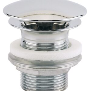 Bonde de lavabo champignon laiton chromée H60 33 x 42 VALENTIN 00 122500 000 00