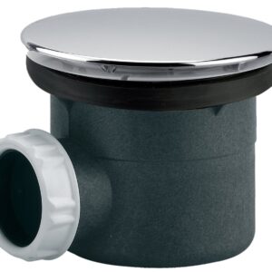 Bonde de receveur à capot métal rond 117 mm sortie horizontale  pour douche D90 VALENTIN 00 571500 000 00