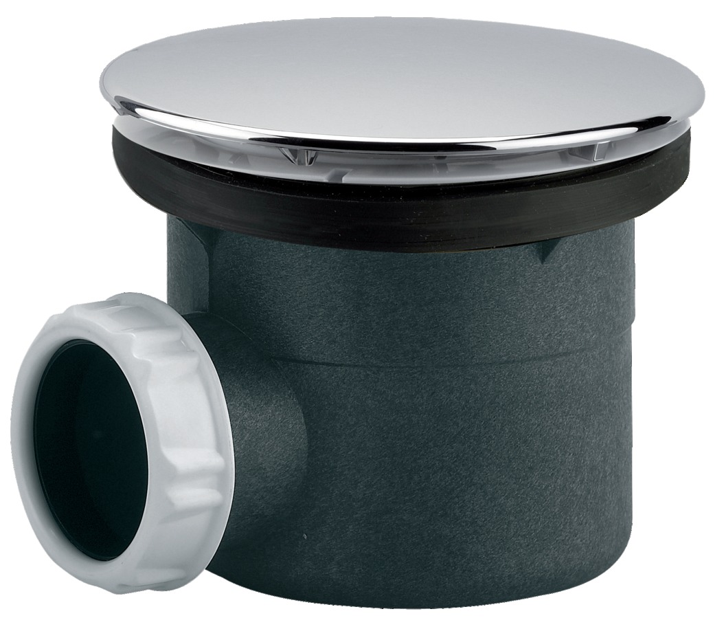 Bonde de receveur à capot métal rond 117 mm sortie horizontale pour douche D90 VALENTIN 00 571500 000 00
