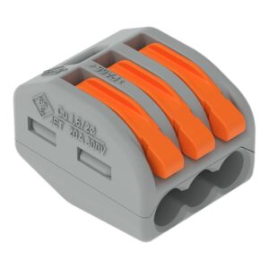 Borne pour boîte de dérivation CLASSIC avec leviers 2,50 mm² gris WAGO 222-413