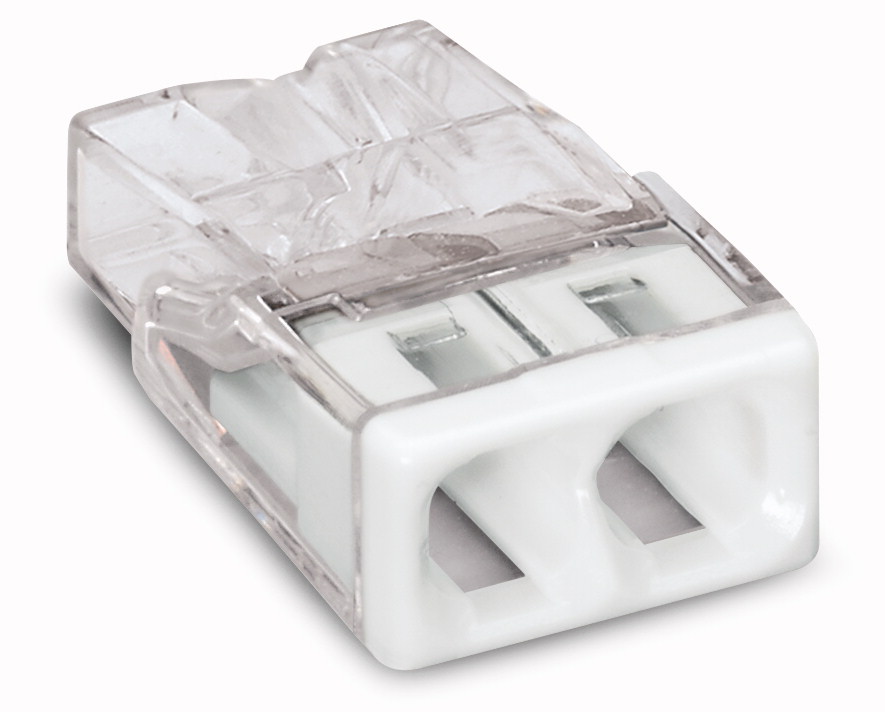 Borne pour boîtes de dérivation COMPACT avec boîtier transparent 2 conducteurs boîte de 100 WAGO 2273-202