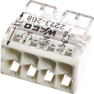 Borne pour boîtes de dérivation COMPACT avec boîtier transparent 8 conducteurs boîte de 50 WAGO 2273-208