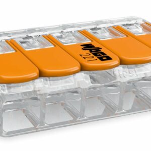 Bornes de raccordement COMPACT 4 mm² transparent WAGO 221-415 BT25