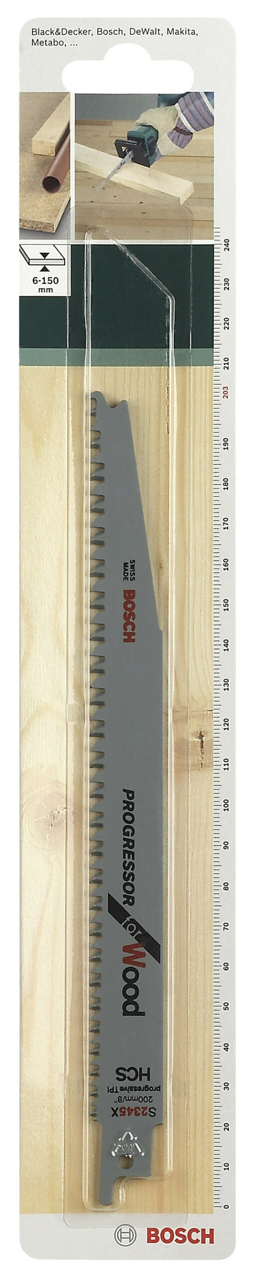 Lot de 2 lames coupe multimatériau BOSCH S2345x pour scie sabre ou égoïne