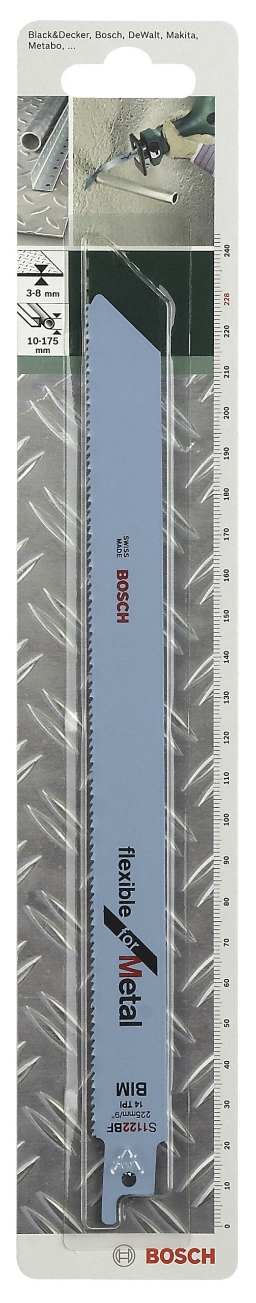 Lot de 2 lames coupe multiusage BOSCH S1122bf pour tôle épaisse