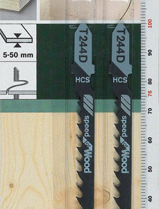 Lot de 2 lames coupe rapide et grossière BOSCH T244d pour bois aggloméré