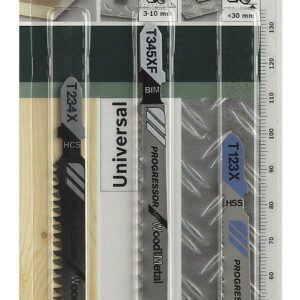Lot de 3 lames coupe multimatériau BOSCH T123x, t234x, t345xf pour scie sauteuse