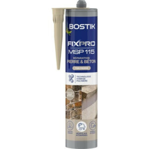 Colle joint int/ext polymere bostik fixpro msp115 pierre/beton 290ml