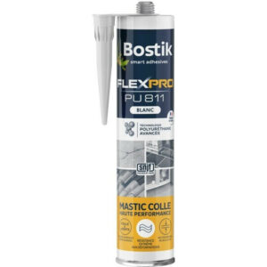 Colle joint int/ext polyuretane bostik flexpro pu811 blanc cart 300ml