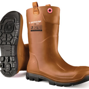 Botte de sécurité fourées RIGAIR PRO FUR S5 SRA SRC CI Dunlop® marron/noir P41 COVERGUARD 9RFPO90041