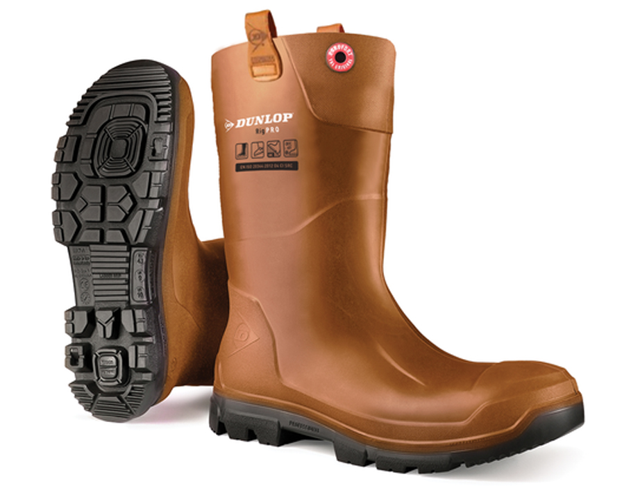 Botte de sécurité fourées RIGAIR PRO FUR S5 SRA SRC CI Dunlop® marron/noir P43 COVERGUARD 9RFPO90043