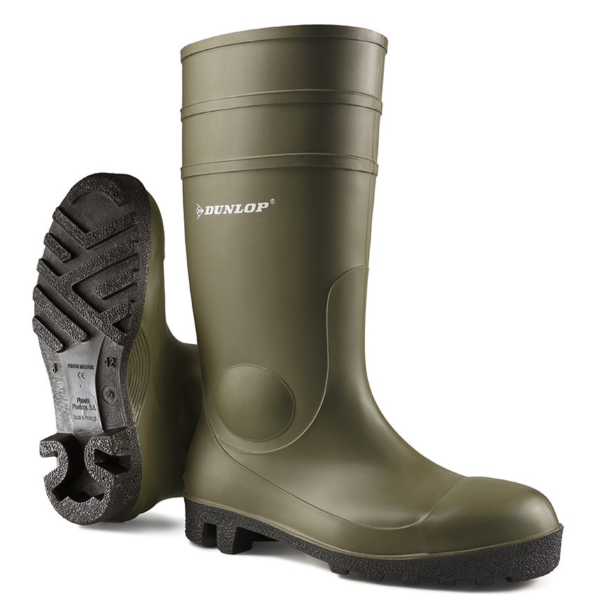 Bottes de sécurité S5 SRA vert/noir PROTOMASTOR FULL SAFETY P41 DUNLOP 142VP.41