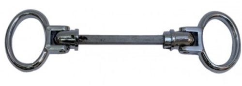 Boucle double chromé brillant 6 / 70 mm à trou 1 portée VACHETTE 008482