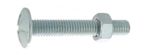 Boulon poelier à tête ronde large fendue en croix acier zingué blanc classe 4.8 NFE 25128/DIN 555 4X16 boîte de 500 ULTIMA 80304016