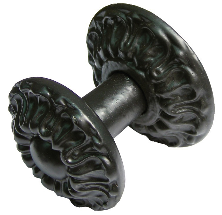 Bouton Dahlia sur platine finition noir TORBEL J502123