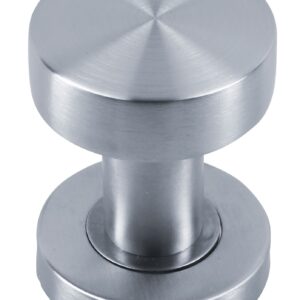 Bouton de porte rond plat BP01 JADE diamètre 52 mm inox brossé HERACLES B-INOX-BP01