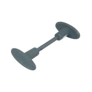 Bouton double 59/06 moderne tige 6 en fonte époxy gris JARDINIER MASSARD J575060