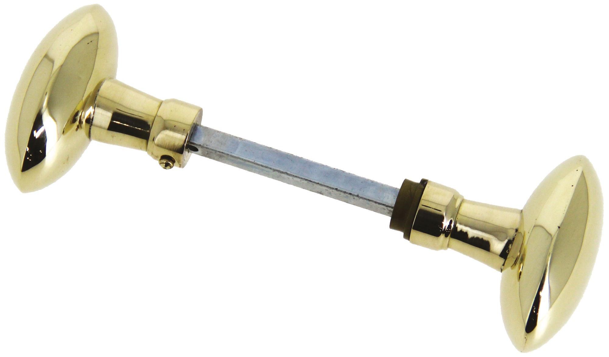 Bouton double ANTIQUE en laiton poli carré de 6 mm 2P DEVISMES 1256