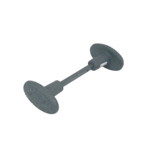 Bouton double C6 orné en fonte peint appret gris JARDINIER MASSARD J502182