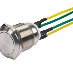 Bouton poussoir inox 19 mm NO/NC 4 fils soudés SEWOSY PB19NO+NC_4FS