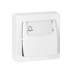 Bouton poussoir LEGRAND avec porte-étiquettes en saillie blanc