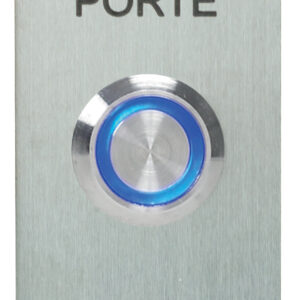Bouton poussoir NO/NF sur plaque inox 40 x 100 mm avec 2 vis anti-vandales HERACLES PL40NFL