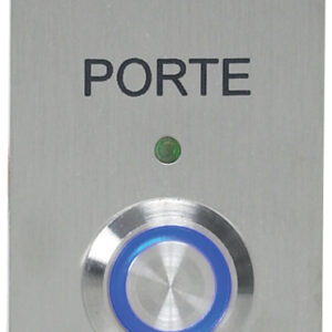 Bouton poussoir NO/NF sur plaque inox 40 x 100 mm loi PMR  avec 2 vis anti-vandales HERACLES PL40NFLH