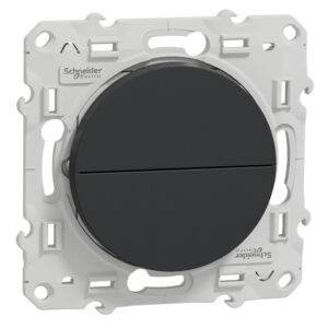 Bouton poussoir ODACE anthracite à 2 boutons montée/descente pour volet SCHNEIDER ELECTRIC S540207