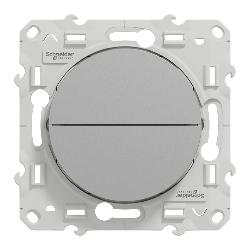 Bouton poussoir ODACE en aluminium à 2 bouton montée/descente pour volets SCHNEIDER ELECTRIC S530207