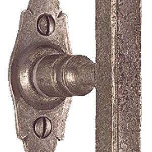 Bouton sur platine BELLAC fer cémenté patiné verni BOUVET BO48PB7032