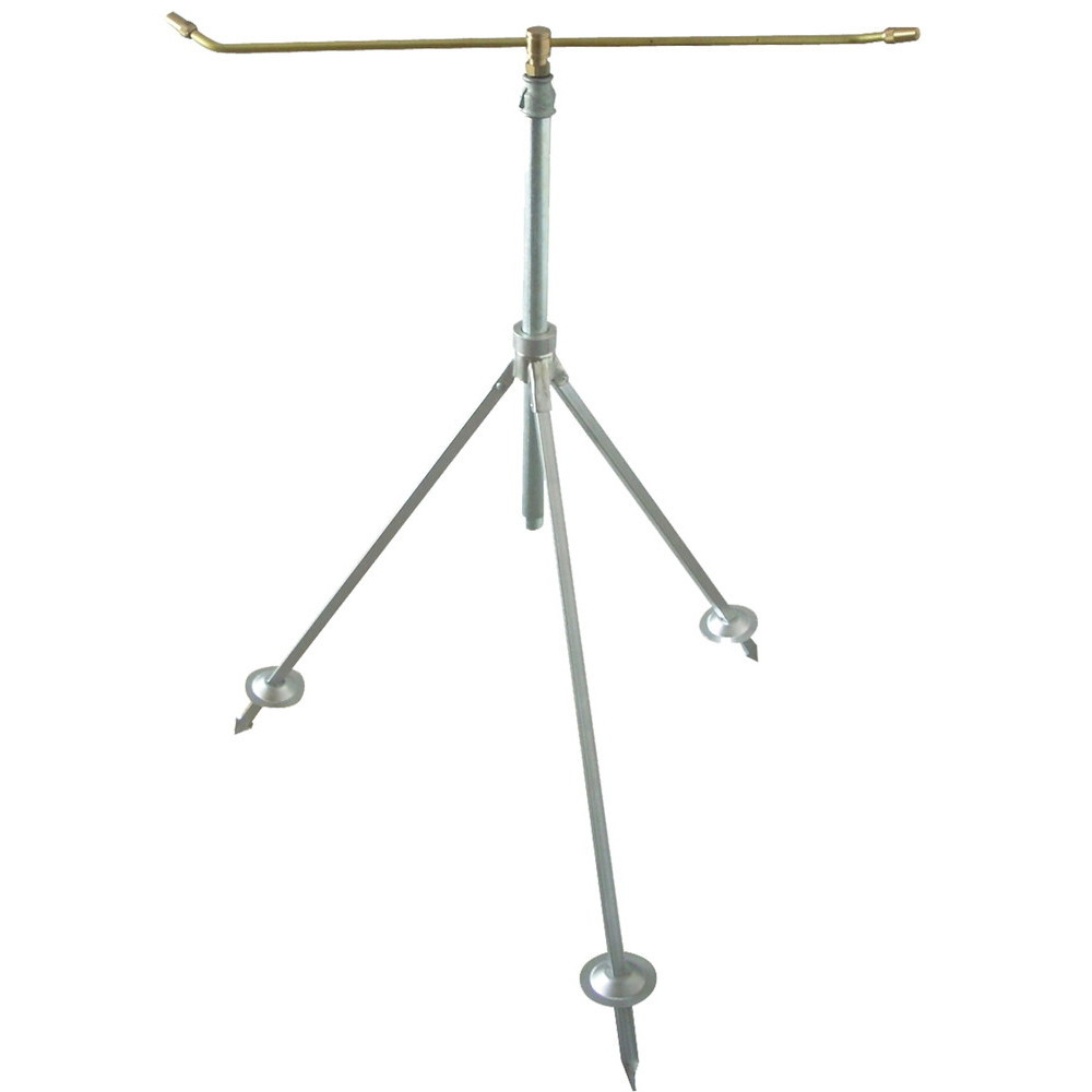 Arroseur rotatif sur trépied mâle 15x21, hauteur réglable 70 à 110 cm, jet réglable