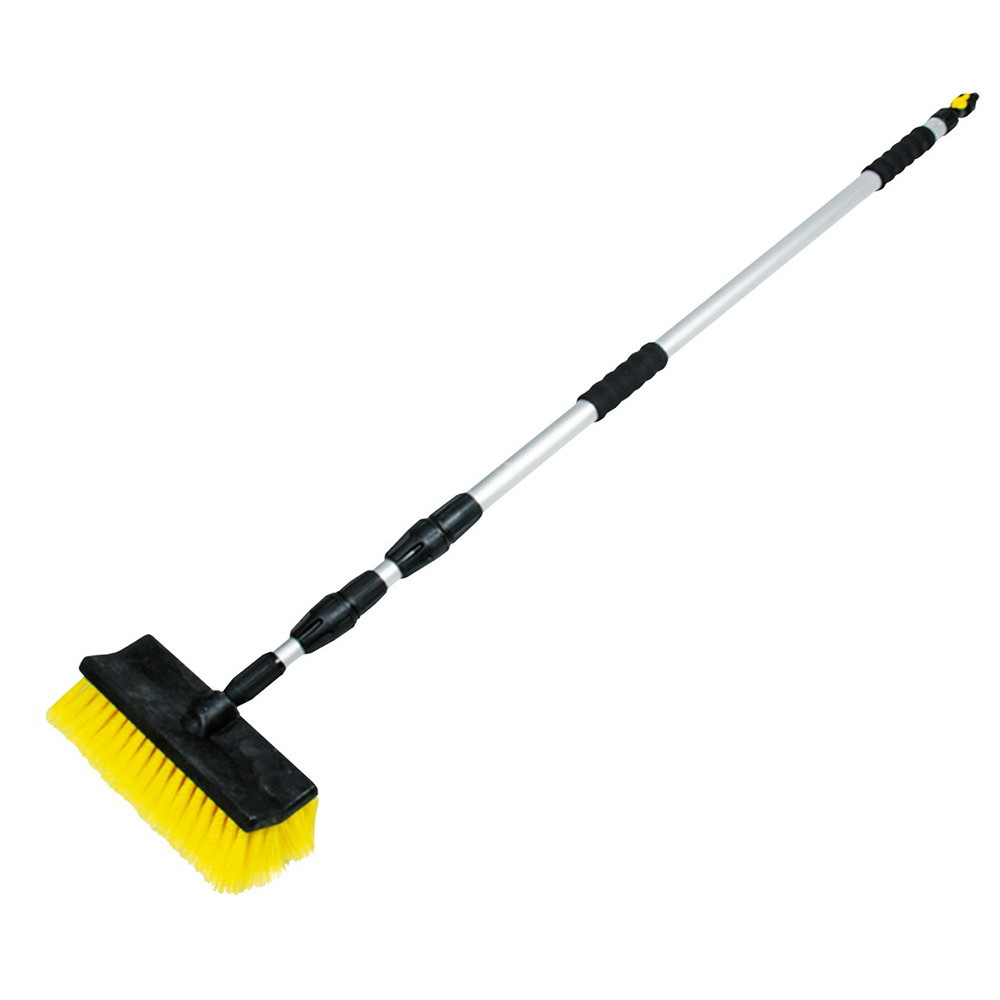 Brosse de lavage 2 faces avec manche télescopique, manche 1,30 à 2,50m