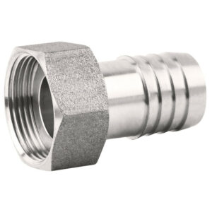 Embout inox 316L femelle 20x27 à écrou mobile, pour tuyau Ø19, Ø crans 20,5 ACS