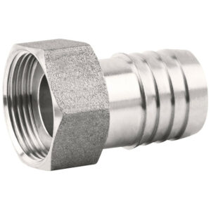 Embout inox 316L femelle 26x34 à écrou mobile, pour tuyau Ø25, Ø crans 26,5 ACS