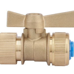 Mini-vanne Boutté femelle D15 - raccord rapide en laiton avec manette 1/4 tour