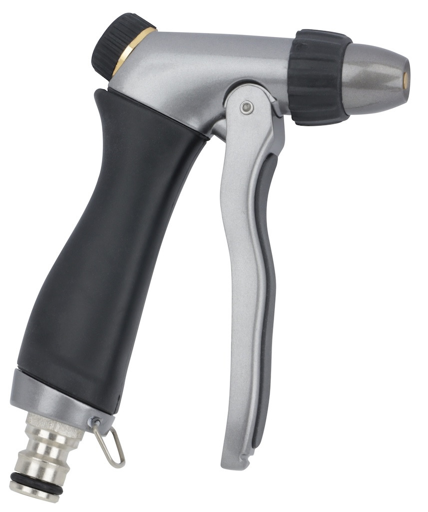Pistolet d’arrosage métal brossé Boutté - lance à jet progressif haute pression