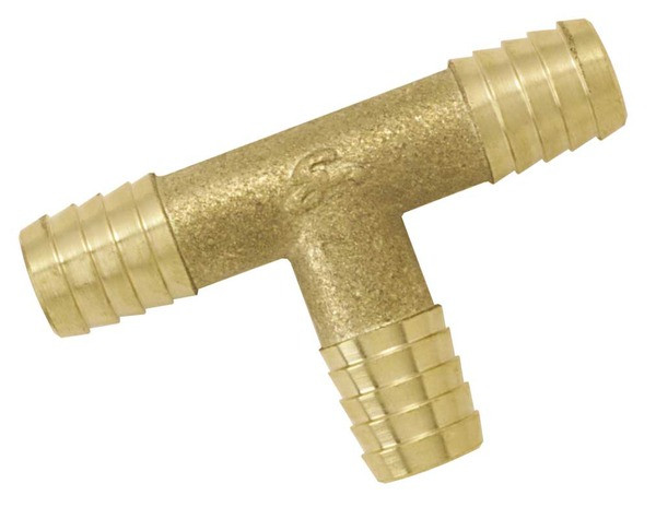 Raccord Té cannelé cylindrique pour tuyau Ø15