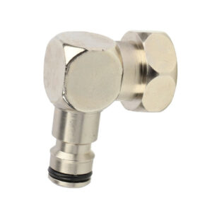 Raccord tournant coudé Boutté F20 x 27 - raccord rapide nickelé pour dévidoir