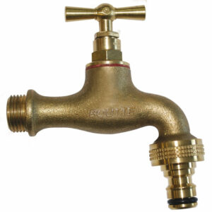 Robinet à clapet M15x21-M20x27 en laiton - avec nez rapide