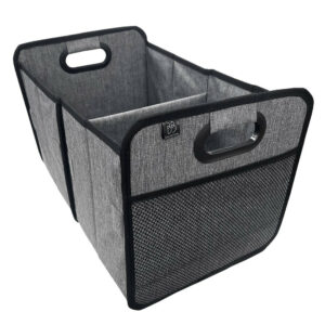 Bac textile pliable 2 compartiments BOX & BEYOND gris, l.40 x P.27.5 x H.28 cm