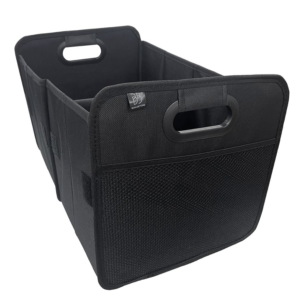 Bac textile pliable 2 compartiments BOX & BEYOND noir, l.40 x P.27.5 x H.28 cm