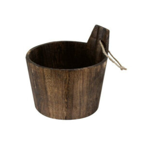 Panier H.16.5 x l.16 bois marron, Oslo pin wenge
