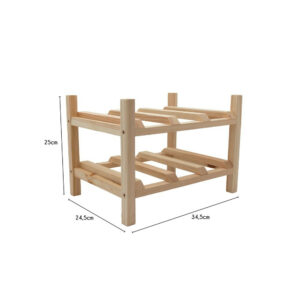 Range bouteilles pin massif IKO pour 6 bouteilles