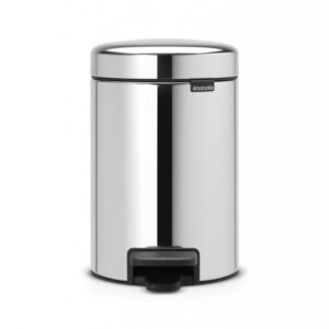 Poubelle de salle de bains 3 l brilliant steel BRABANTIA Pedal bin newicon 3l