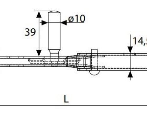 Bras de projection pour persienne longueur 500 mm gauche TORBEL B0360616