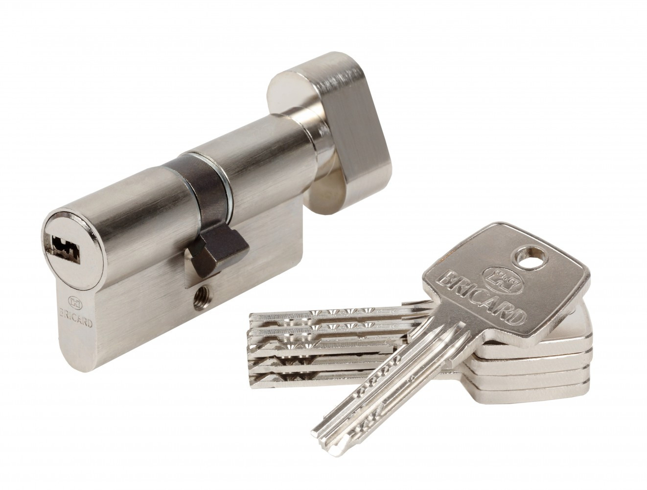 Cylindre de serrure BRICARD astral bouton L.30 + 30 mm