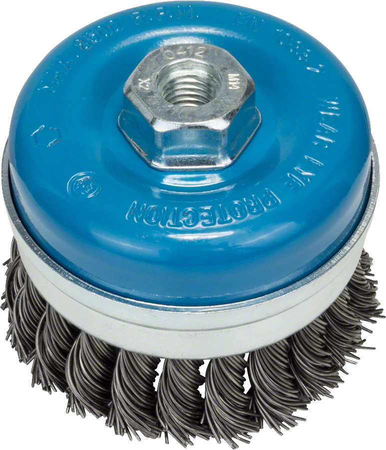 Brosse boisseau de diamètre 90 mm à fils d'acier torsadés BOSCH 1 608 614 000