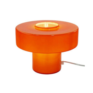 Lampe Foza, verre, orange, H.19 cm, E27