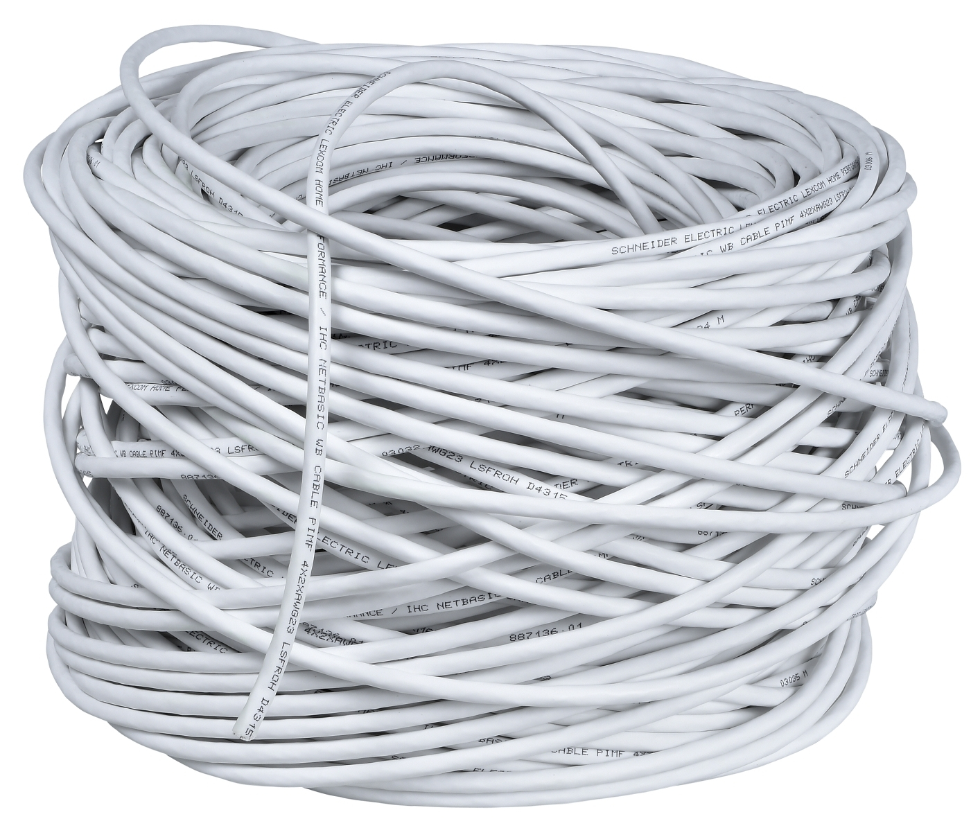 Câble 4 paires S/FTP catégorie 6 LEXCOM HOME bobine 120 m blanc SCHNEIDER ELECTRIC VDIR534810